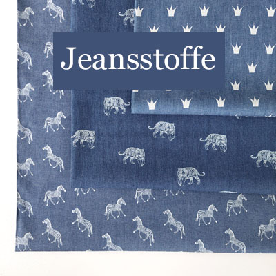 Jeansstoffe mit Kindermotiven