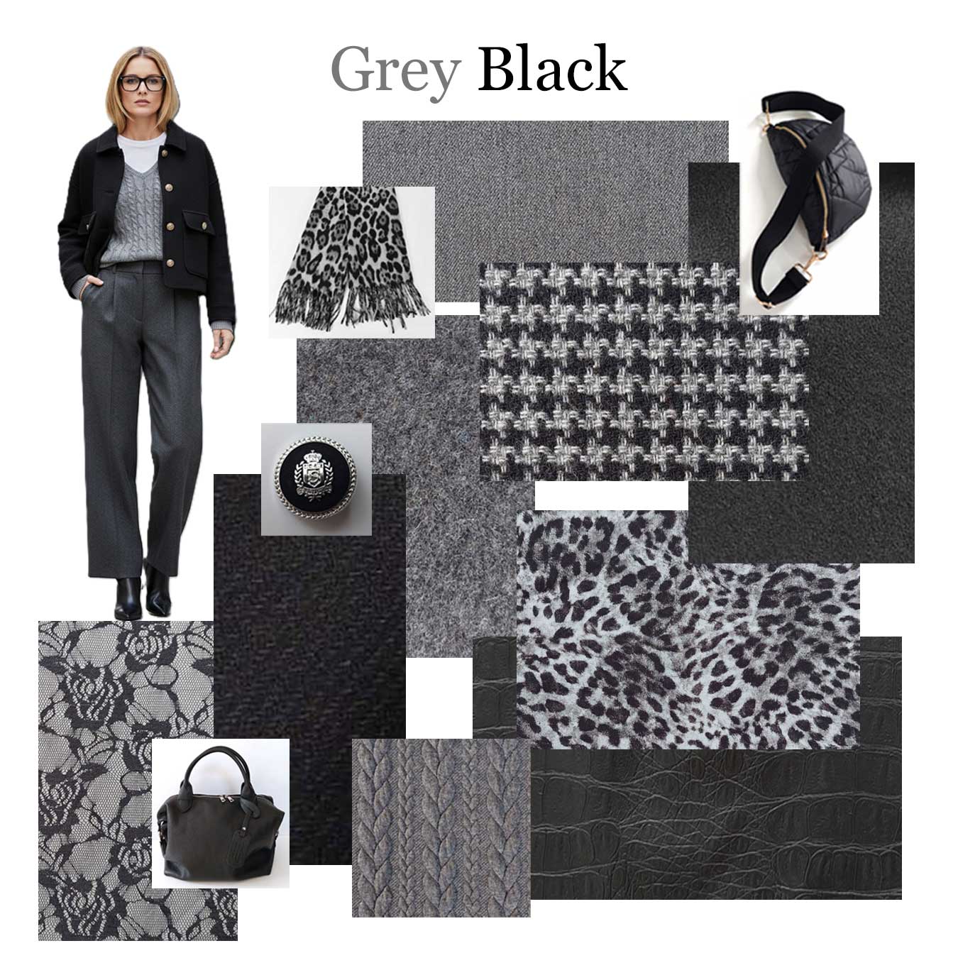 Grey Black