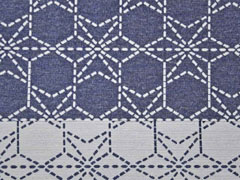 Dekostoff Jacquard Polarstern Doubleface blau grau