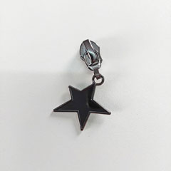Schieber mit Stern f�r Rei�verschluss mit 6,5 mm Spirale, GUNMETAL