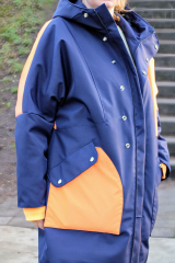 Outdoorstoff uni beschichtete R�ckseite wasserabweisend, dunkelblau