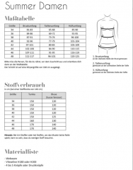 Papierschnittmuster Summer Tunika Damenbluse Fadenk�fer