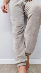 Samtjersey butter weich & elastisch, Sandstone Velvet (helles taupe)