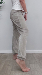 Samtjersey butter weich & elastisch, Sandstone Velvet (helles taupe)