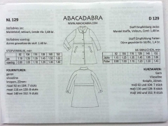 Schnittmuster M�dchenjacke Mantel Abacadabra No 129