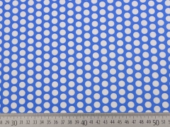 Baumwollstoff Punkte Fresh Dots 9 mm, wei� himmelblau