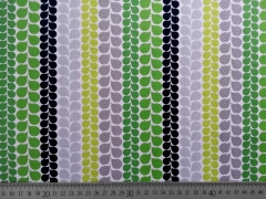 Baumwollstoff Bl�tter Streifen Bl�tter Bord�re Camelot Design, wei� gr�n dunkelblau