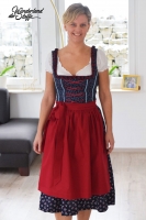 RESTST�CK 51 cm Baumwollstoff Bl�mchen Trachtenlook, dunkelblau