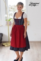 RESTST�CK 51 cm Baumwollstoff Bl�mchen Trachtenlook, dunkelblau