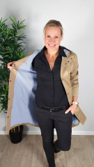 RESTST�CK 61 cm Baumwollstoff Trenchcoat Stoff mit Stretch, camel