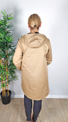 RESTST�CK 61 cm Baumwollstoff Trenchcoat Stoff mit Stretch, camel