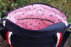Gurtband Streifen 3 cm, navy cremewei� rot