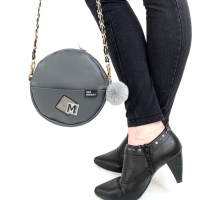 Kunstleder Lederimitat f�r Taschen gepr�gte Optik, dunkelgrau