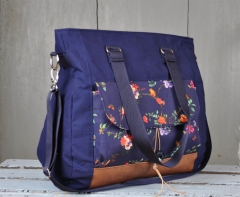 Dry Oilskin Light gewachste Baumwolle, marineblau