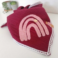 RESTST�CK 50 cm Musselin Stoff Double Gauze uni, bordeaux