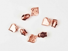 Schieber mit Herz f�r Rei�verschluss mit 6,5 mm Spirale, KUPFER