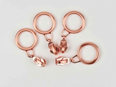 Schieber mit Ring f�r Rei�verschluss mit 6,5 mm Spirale, KUPFER