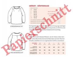 Papierschnittmuster Bluse mit Halslochb�ndchen Frau Dana Studio Schnittreif