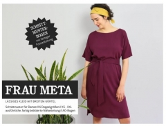 Schnittmuster l�ssiges Kleid mit breitem G�rtel Frau Meta Studio Schnittreif