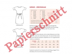 Schnittmuster l�ssiges Kleid mit breitem G�rtel Frau Meta Studio Schnittreif