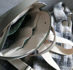 Dekostoff Jacquard Drizzle, natur gr�n