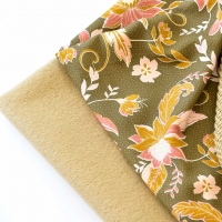Strickstoff Baumwolle Halbpatent gerippt, beige