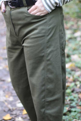 EINZELST�CK 175 cm Baumwoll Twill Trenchcoat Stoff Stretch, moosgr�n