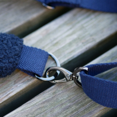 Boucle Stoff Schafsl�ckchen, dunkelblau