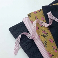 Jerseystoff Bl�mchen, rosa gr�ngelb