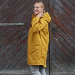 RESTST�CK 50 cm Baumwoll Twill Trenchcoat Stoff Stretch, ockergelb