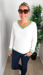 EINZELST�CK 100 cm Strickstoff Glattstrick Baumwolle Meterware uni, cremewei�