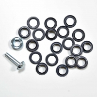 10 Metall �sen Gunmetal 14 mm mit Werkzeug