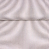 Baumwollstoff Streifen 3 mm garngef�rbt, beige weiss