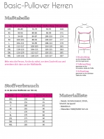 Papierschnittmuster Basic Pullover HERREN Fadenk�fer