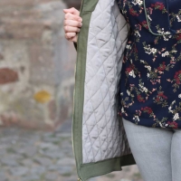 Baumwoll Twill Trenchcoat Stoff Stretch, cremewei�