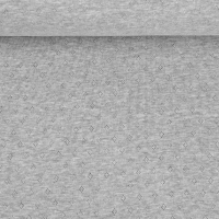 Jerseystoff Lochmuster Pointoille uni, grau meliert
