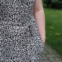 Viskose Jerseystoff Leoparden Muster,rostbraun dunkeltaupe
