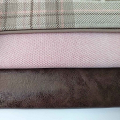Dekostoff Karo Muster Quadrate, rosa dunkelbraun natur