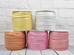 Paspelband uni, Nougat braun metallic