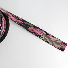 Gummiband Camouflage Army Print 4 cm, pink schwarz khakigr�n