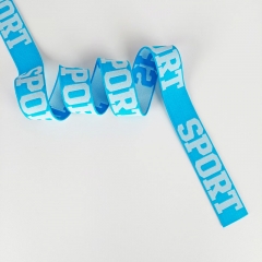 Gummiband Sport 32 mm breit, wei� t�rkis