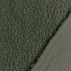 Boucle Stoff Schafsl�ckchen uni, army gr�n