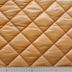 Steppstoff Rauten wattiert matt gl�nzend, goldbraun