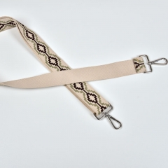 Taschengurt Taschenriemen Ethnomuster 3,8 cm, khakigr�n dunkelbraun beige