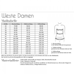 Papierschnittmuster Weste Damen Fadenk�fer