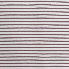 Jersey Stoff Streifen, braun wei�