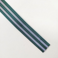 Gurtband Streifen Rucksackband 38 mm, grau dunkelgr�n