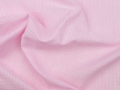 Seersucker Stoff Streifen 2 mm breit Blusenstoff, rosa wei�