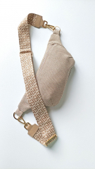 Outdoorstoff Teflon Kreuzmuster Weave, hellbraun natur