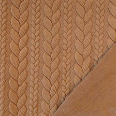 RESTST�CK 78 cm Jacquardjersey Stoff Zopfmuster,�camel